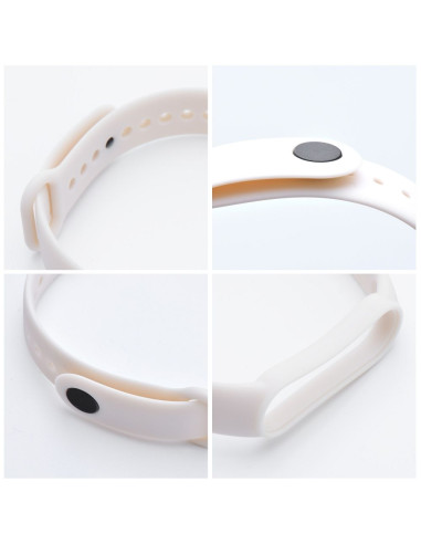 Bracelet en silicone pour XIAOMI Mi Band 5 / 6 / 7 crème (11)