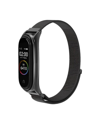 Nylon strap for XIAOMI Mi Band 5 / 6 / 7 black (05)