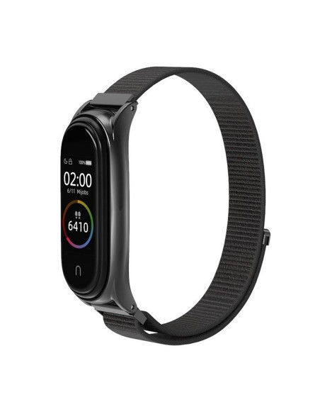 Nylon strap for XIAOMI Mi Band 5 / 6 / 7 black (05)
