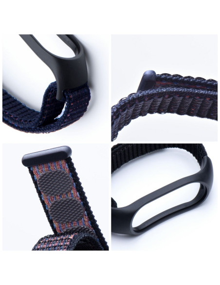 Nylon strap for XIAOMI Mi Band 5 / 6 / 7 black (05)