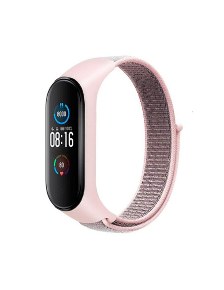 Nylon strap for XIAOMI Mi Band 5 / 6 / 7 pink (07)