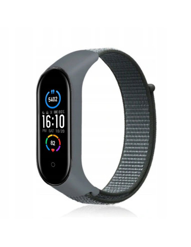 Nylon strap for XIAOMI Mi Band 5 / 6 / 7 grey (19)