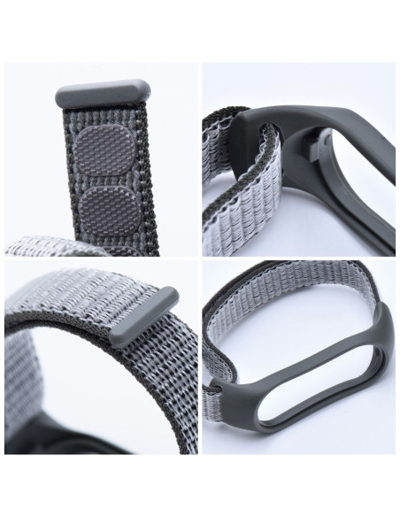 Nylon strap for XIAOMI Mi Band 5 / 6 / 7 grey (19)
