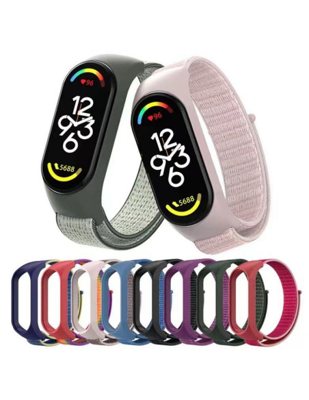 Nylon strap for XIAOMI Mi Band 5 / 6 / 7 grey (19)