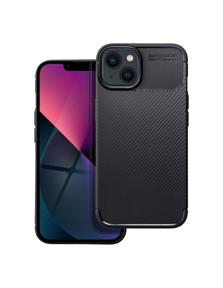 Coque CARBON PREMIUM pour IPHONE 13 noir