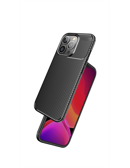 Coque CARBON PREMIUM pour IPHONE 14 noir