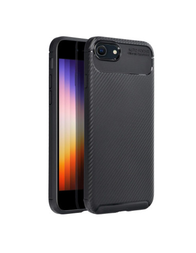 Coque CARBON PREMIUM pour IPHONE 7 / 8 / SE 2020 / SE 2022 noir