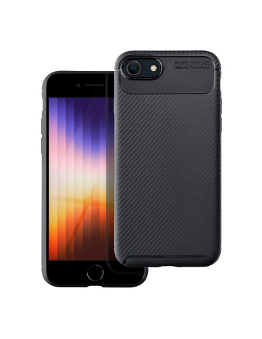 Coque CARBON PREMIUM pour IPHONE 7 / 8 / SE 2020 / SE 2022 noir