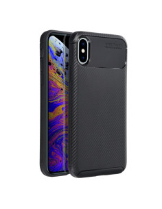 Coque CARBON PREMIUM pour IPHONE X / XS noir