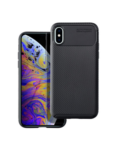 Coque CARBON PREMIUM pour IPHONE X / XS noir
