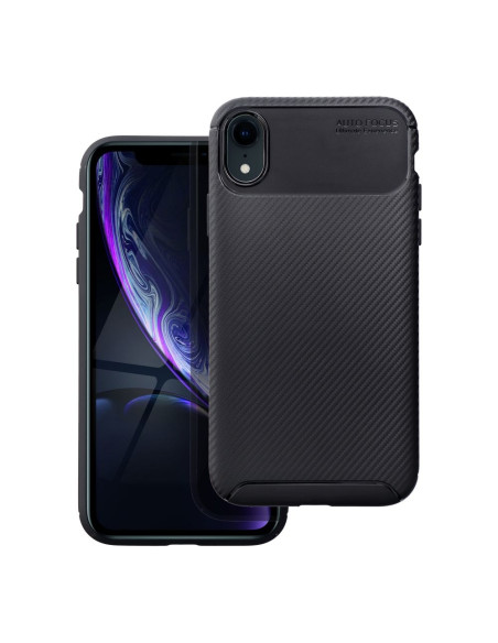 Coque CARBON PREMIUM pour IPHONE XR noir