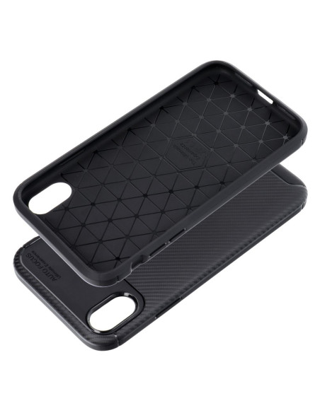 Coque CARBON PREMIUM pour IPHONE XR noir