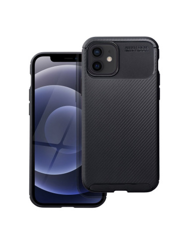 Coque CARBON PREMIUM pour IPHONE 12 / 12 Pro noir
