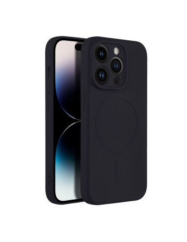 Coque MAG SILICONE compatible avec MagSafe pour IPHONE 14 Pro noir