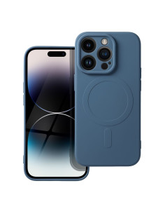 Coque MAG SILICONE compatible avec MagSafe pour IPHONE 14 Pro bleu