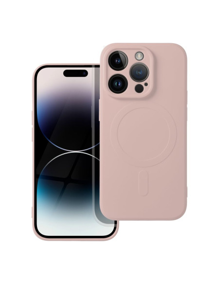 Coque MAG SILICONE compatible avec MagSafe pour IPHONE 14 Pro rose