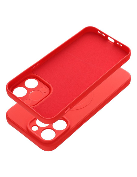 Coque MAG SILICONE compatible avec MagSafe pour IPHONE 14 Pro Max rouge