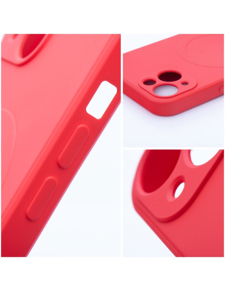Coque MAG SILICONE compatible avec MagSafe pour IPHONE 14 Pro Max rouge