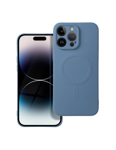 Coque MAG SILICONE compatible avec MagSafe pour IPHONE 14 Pro Max bleu