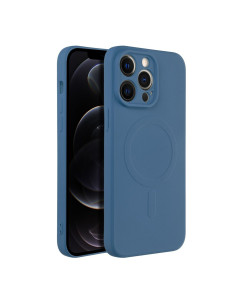 Coque MAG SILICONE compatible avec MagSafe pour IPHONE 14 Pro Max bleu 2