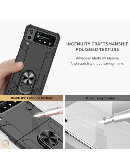 Coque MECHA pour SAMSUNG Galaxy Z Flip 3 5G noir