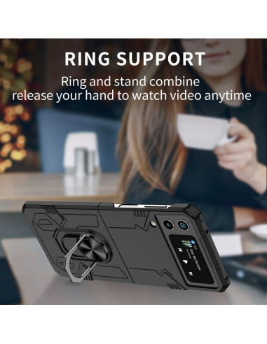 Coque MECHA pour SAMSUNG Galaxy Z Flip 3 5G noir