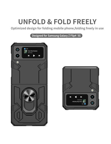 Coque MECHA pour SAMSUNG Galaxy Z Flip 3 5G noir
