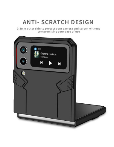 Coque MECHA pour SAMSUNG Galaxy Z Flip 3 5G noir