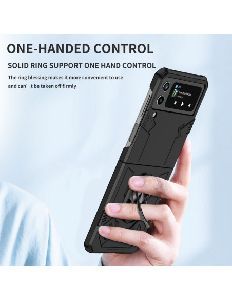 Coque MECHA pour SAMSUNG Galaxy Z Flip 3 5G noir