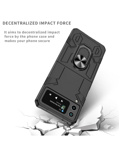Coque MECHA pour SAMSUNG Galaxy Z Flip 3 5G noir