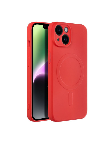 SILICONE MAG COVER compatible avec MagSafe pour IPHONE 14 rouge