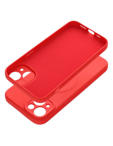 SILICONE MAG COVER compatible avec MagSafe pour IPHONE 14 rouge