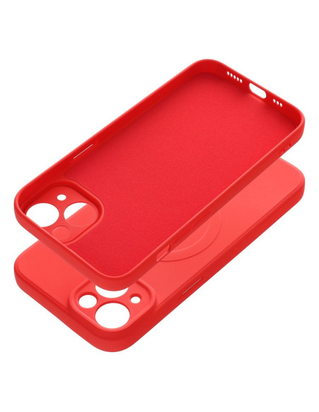 SILICONE MAG COVER compatible avec MagSafe pour IPHONE 14 rouge