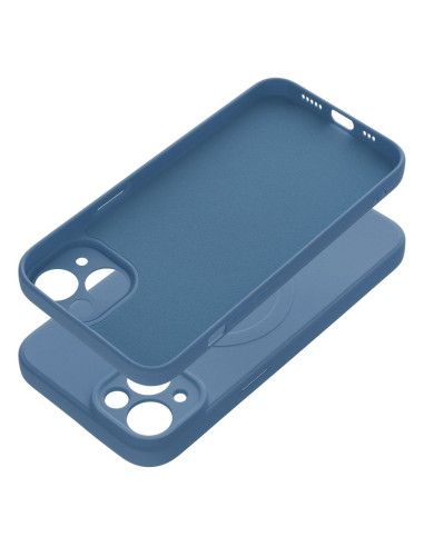 Coque MAG SILICONE compatible avec MagSafe pour IPHONE 14 bleu