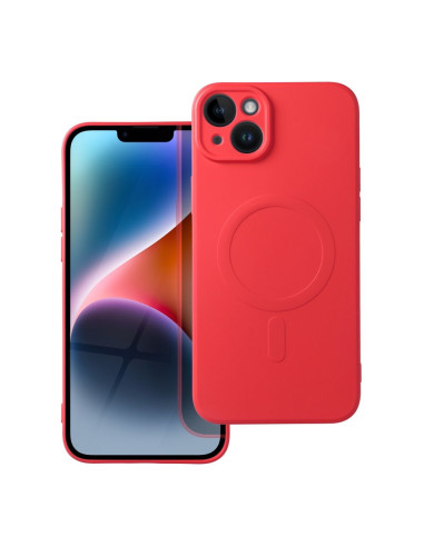 SILICONE MAG COVER compatible avec MagSafe pour IPHONE 14 Plus rouge
