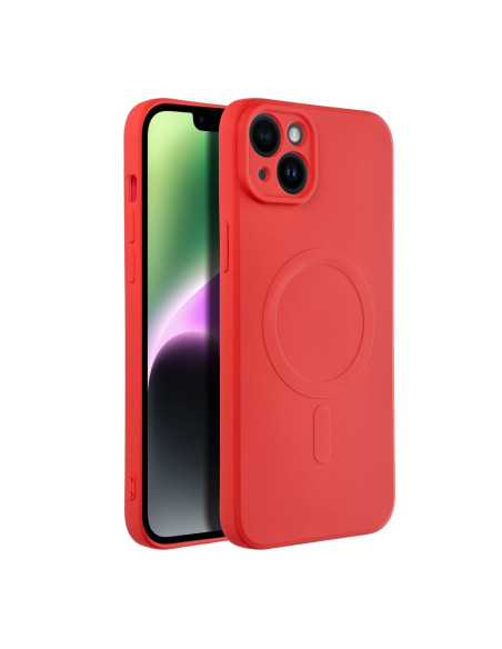 SILICONE MAG COVER compatible avec MagSafe pour IPHONE 14 Plus rouge