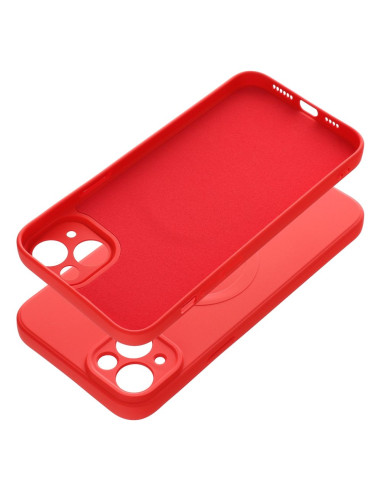 SILICONE MAG COVER compatible avec MagSafe pour IPHONE 14 Plus rouge