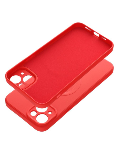 SILICONE MAG COVER compatible avec MagSafe pour IPHONE 14 Plus rouge