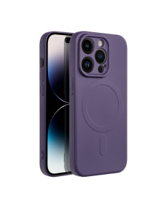 Coque SILICONE MAG COVER compatible avec MagSafe pour IPHONE 14 Pro violet foncé 2
