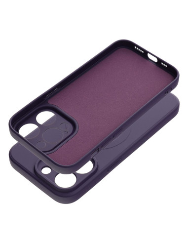 Coque SILICONE MAG COVER compatible avec MagSafe pour IPHONE 14 Pro violet foncé