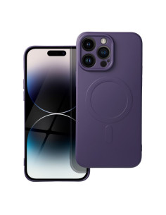 SILICONE MAG COVER compatible avec MagSafe pour IPHONE 14 Pro Max violet foncé