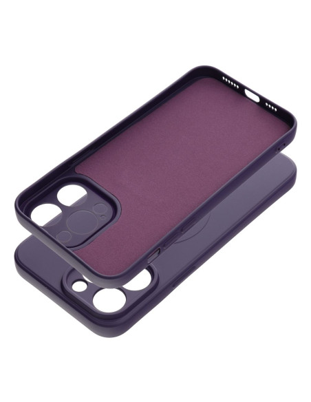 SILICONE MAG COVER compatible avec MagSafe pour IPHONE 14 Pro Max violet foncé