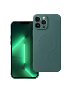 SILICONE MAG COVER compatible avec MagSafe pour IPHONE 13 Pro Max vert foncé