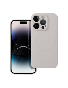 SILICONE MAG COVER case compatible with MagSafe for IPHONE 14 Pro antique white