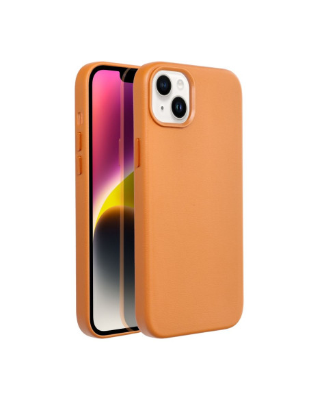 COUVERTURE MAG EN CUIR compatible avec MagSafe pour IPHONE 14 Plus Coque
