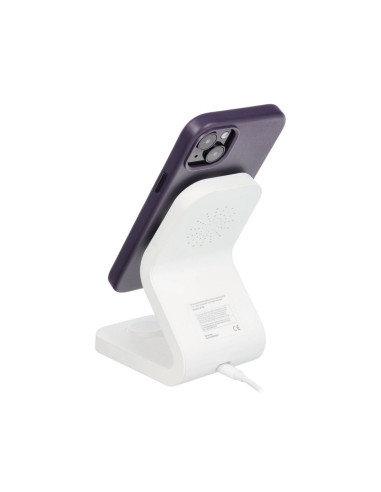 LEATHER MAG COVER case for IPHONE 14 dark violet
