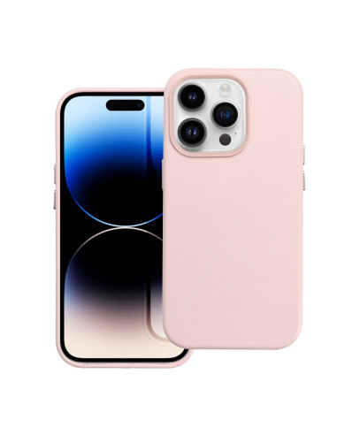 LEATHER MAG COVER case for IPHONE 14 Pro sand pink