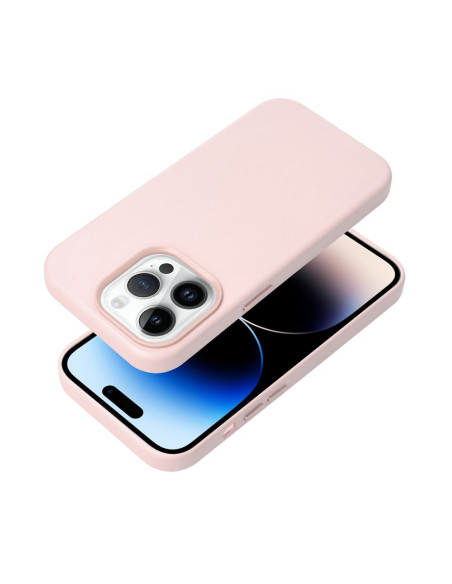 COUVERTURE MAG CUIR compatible avec MagSafe pour IPHONE 13 Pro Max rose