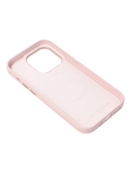 LEATHER MAG COVER case for IPHONE 13 Pro sand pink