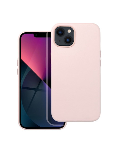LEATHER MAG COVER case for IPHONE 13 sand pink